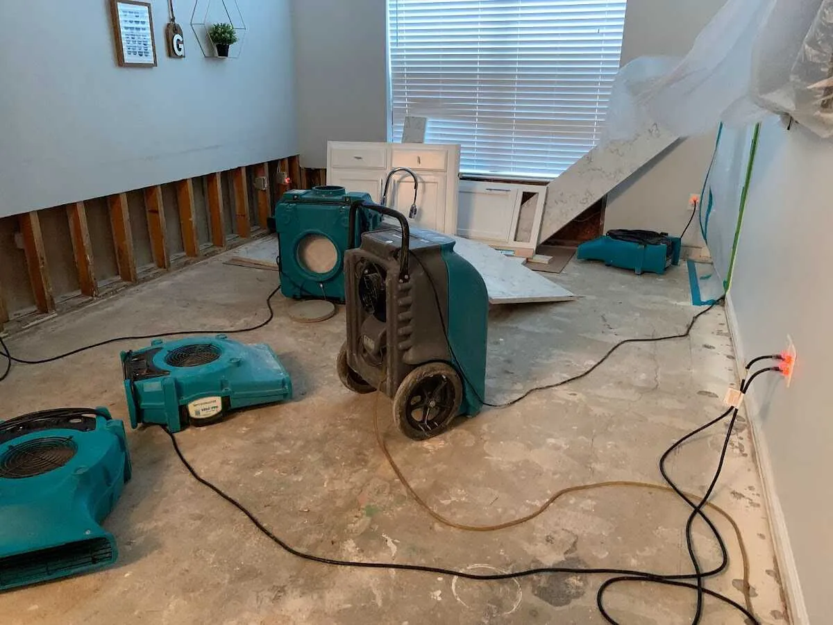 Dehumidifier in flood-cut room for Water Extraction & Removal in Ruskin
